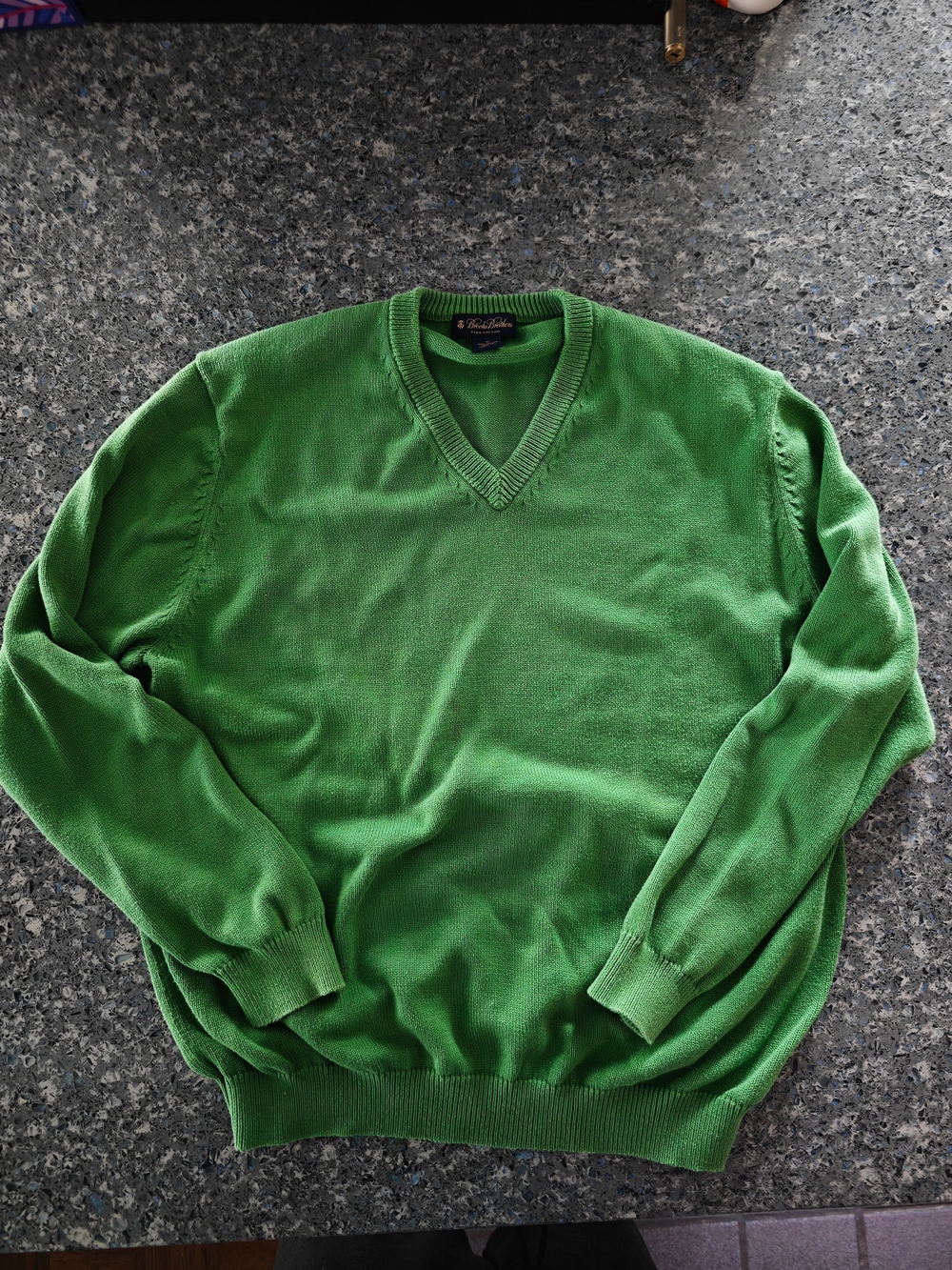 Brooks Brothers Pima Cotton V-Neck Sweater